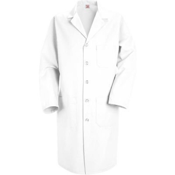 Vf Imagewear Red Kap® Men's Lab Coat, White, Poly/Combed Cotton, Tall, 44" KP14WHLN44